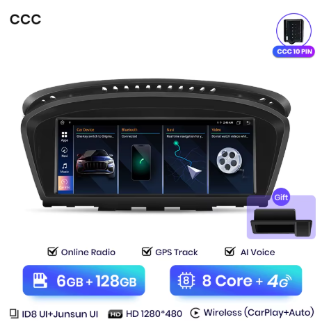 Carplay BMW Série 5 E60 E61 E63 E64 E90 E91 E92 COMPATIBLE CCC CIC